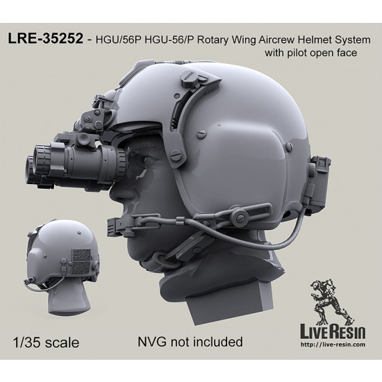 1/35 HGU-56/P Rotary Wing Aircrew Helmet System with Pilot Open Faces (6pcs)
