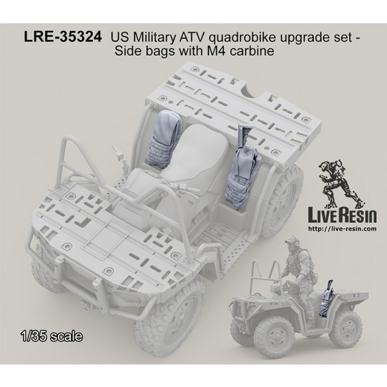 1/35 US ATV Quadrobike Upgrade set - Side Bags (2pcs) w/M4 Carbine