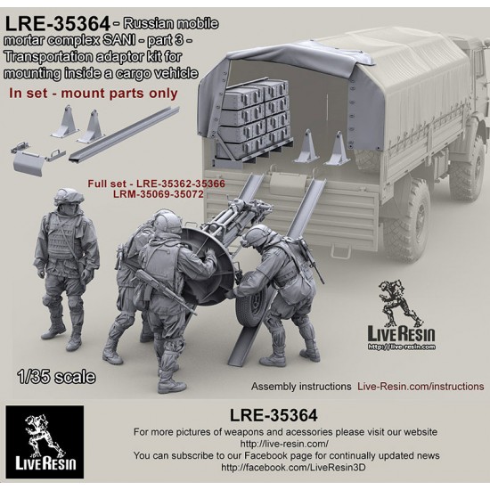 1/35 Russian Mobile Mortar Complex SANI #3 - Mount Parts for Truck Body