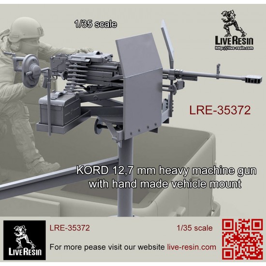 1/35 KORD 12.7mm Heavy Machine Gun on Vehicle Mount