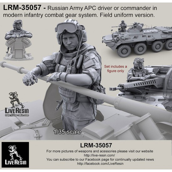1/35 Russian APC Driver/Commander in Modern Infantry Combat Gear set 10. Field Uniform