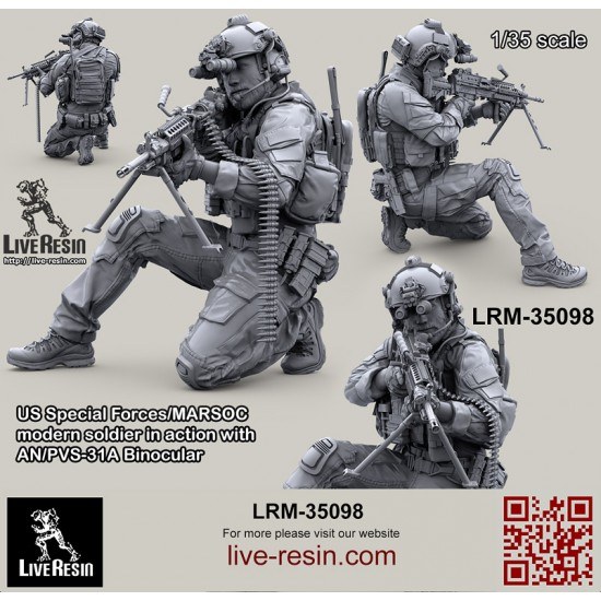 1/35 Modern US Special Forces/MARSOC Soldier in Action w/AN/PVS-31A Binocular Figure #3