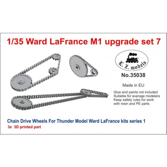 1/35 Ward LaFrance M1 Upgrade #7 - Chain Drive Wheels for Thunder kit