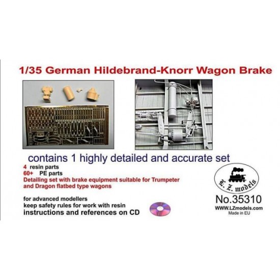 1/35 German Hildebrand-Knorr Wagon Brake Set for Dragon/Trumpeter Flatbed Type Wagons