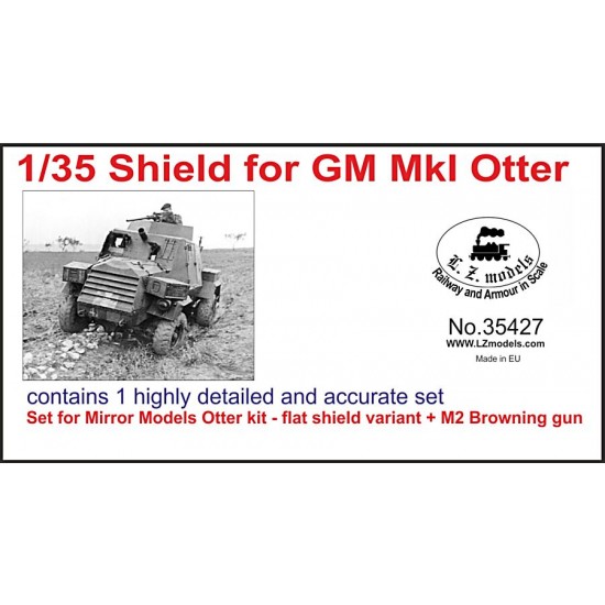 1/35 Photo-Etched Flat Shield for GM MkI Otter with M2 Browning Machine Gun