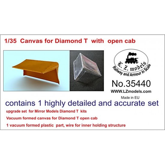 1/35 US Diamond T969A Wrecker Open Cab Canvas for Mirror Models kit