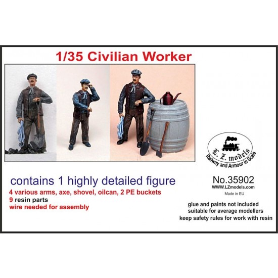 1/35 Civilian Worker (1 Resin Figure)