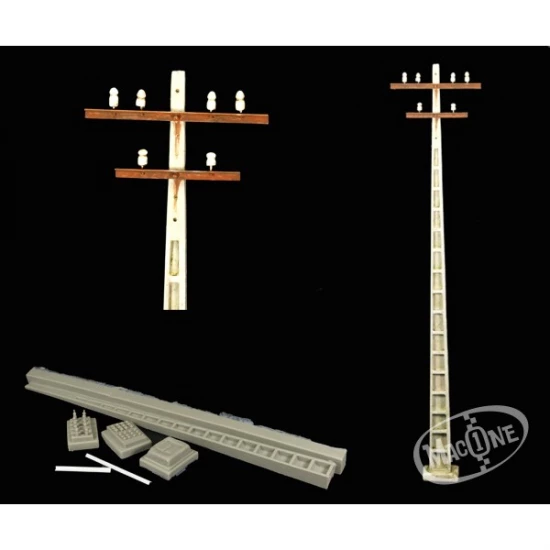 1/35 Electric Concrete Pole (height: 20cm)