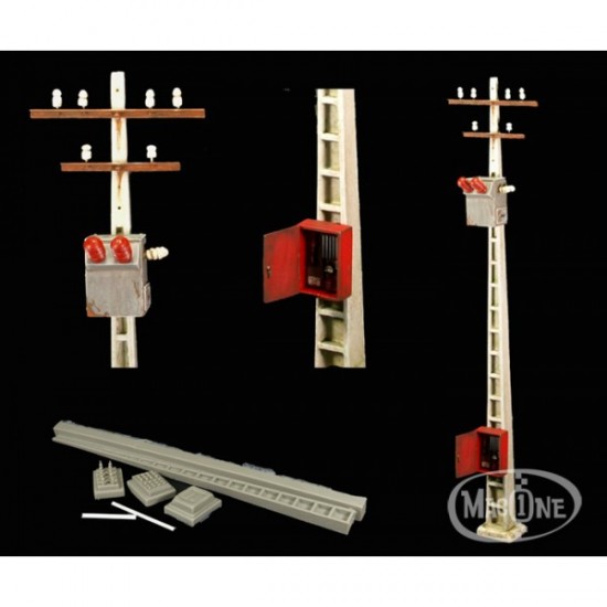 1/35 Electric Concrete Pole & Transformer (height: 20cm)