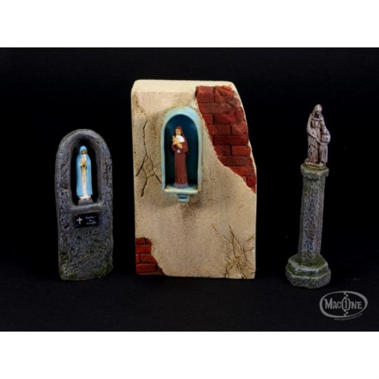 1/35 Madonnas - Pedestal (2pcs) and Urns (1pc) with Virgins (3pcs)