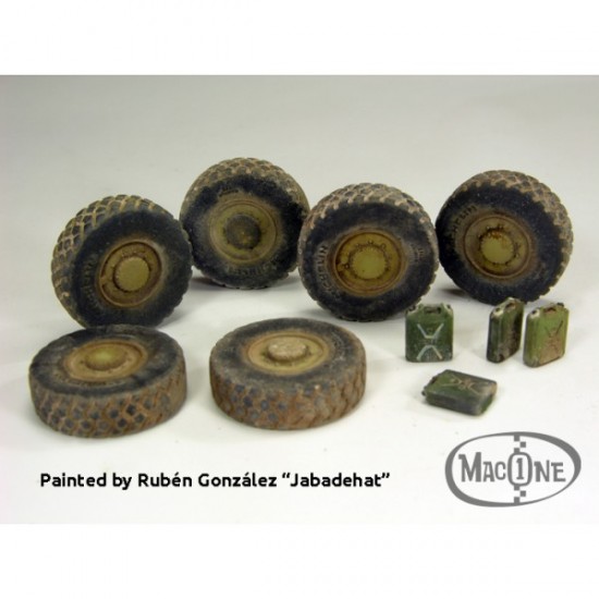1/48 Supacat Coyote Wheels (6pcs) & Jerrycans (4pcs) for Airfix kits