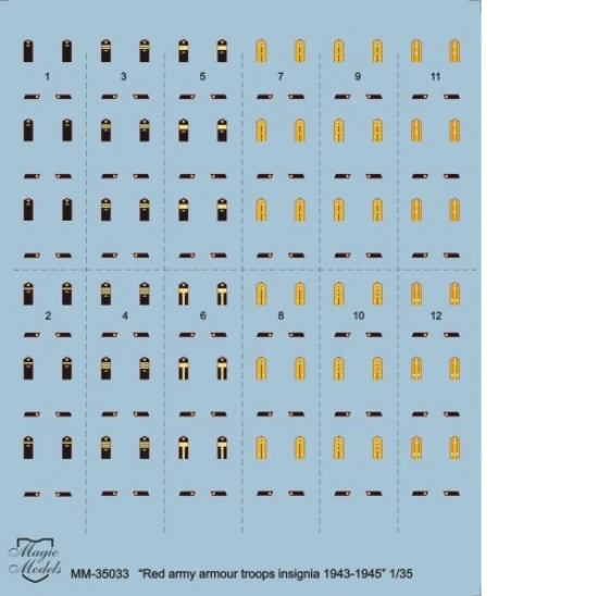 Decals for 1/35 Red Army Armour Troops Insignia 1943-1945  