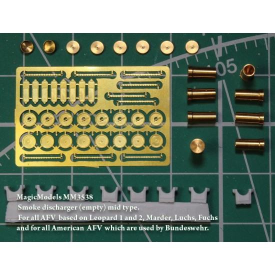 1/35 Leopard 1/2/Marder/Luchs/Fuchs Smoke Shell Launcher (empty) Mid-type (8pcs)
