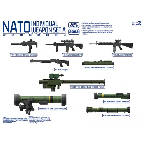 1/35 NATO Individual Weapon Set A