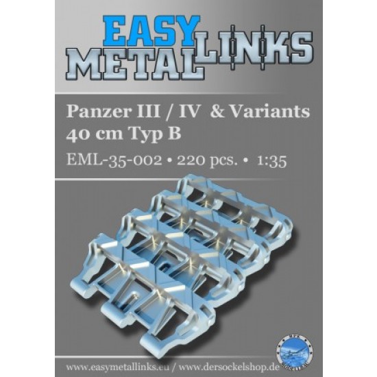1/35 Panzer III/IV & Variants 40cm Type B Metal Track set (220pcs)