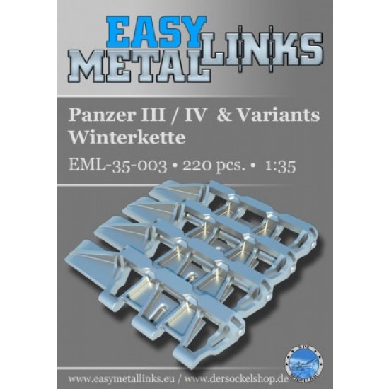 1/35 Panzer III/IV & Variants Wintertracks Metal Track set (220pcs)