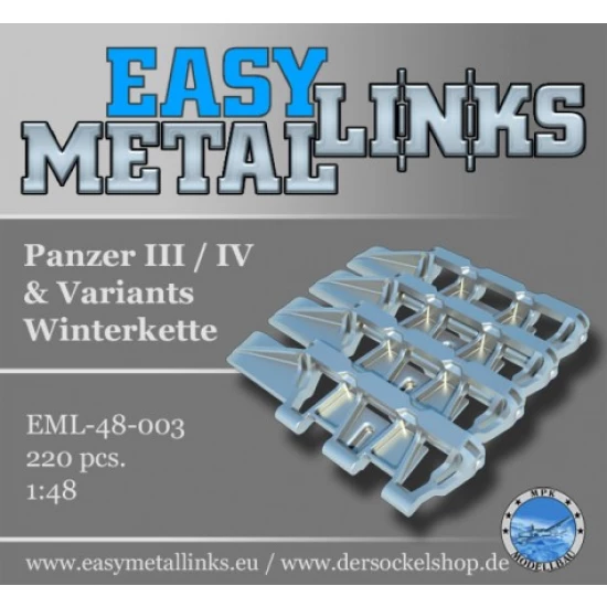 1/48 Panzer III/IV & Variants Winter Metal Track set (220pcs)