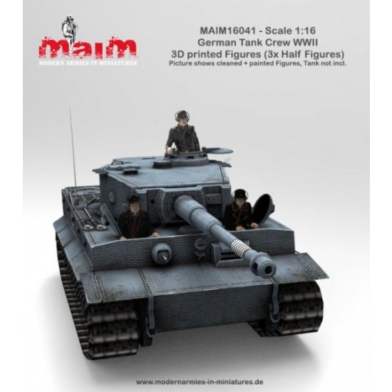 1/16 WWII German Tank Crew (3 x Half Figures)