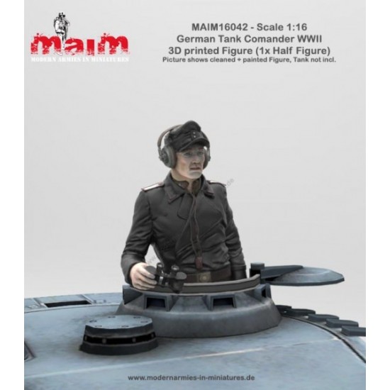 1/16 WWII German Tank Commander (Half Figure)