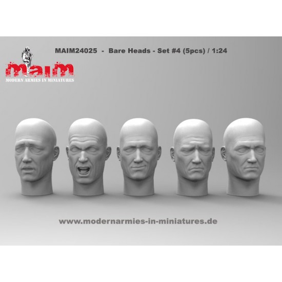 1/24 Bare Heads Set #4