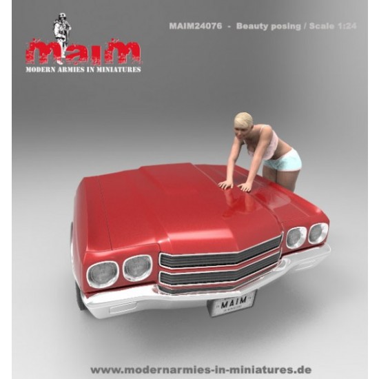 1/24 Car Wash Girl Posing Vol.2 (1 figure,3D printed soft resin)