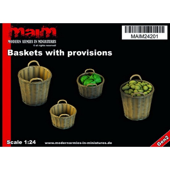 1/24 Baskets with Provisions (4 different resin boxes)
