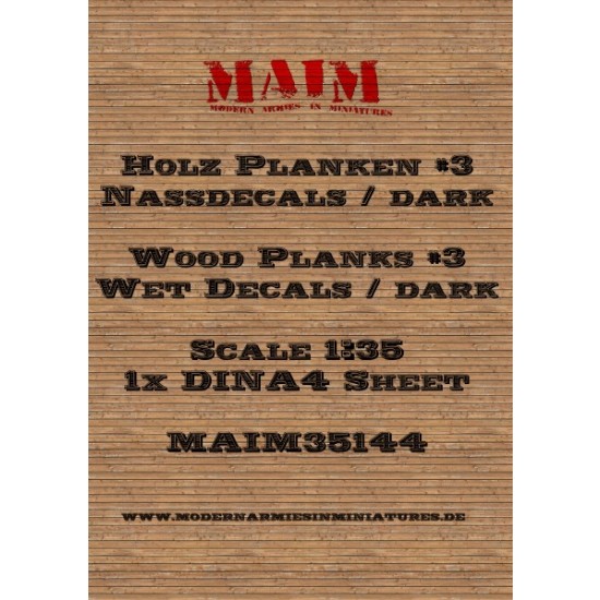 1/35 Wood Planks Decals No.3 - Dark