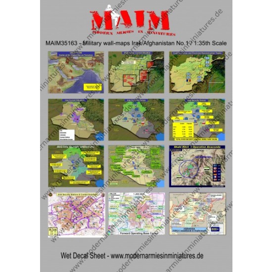 1/35 Military Wall Maps Iraq/Afghanistan No.1