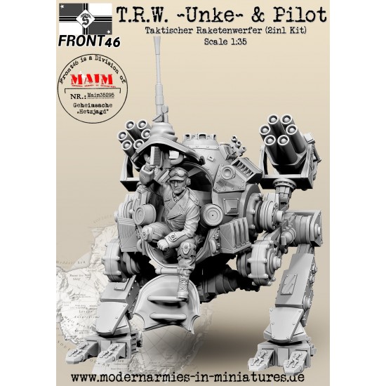 1/35 Schwabenland Army - T.R.W."Unke" Open Version w/Pilot:Tactical Missile Launcher(2in1)