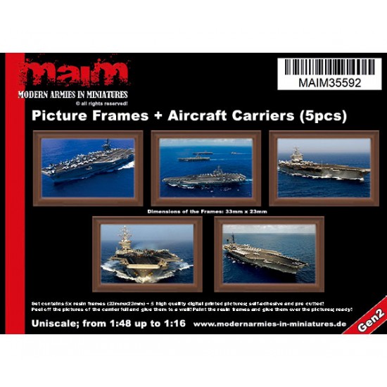 1/48 - 1/16 Picture Frames + Aircraft Carriers (5pcs)