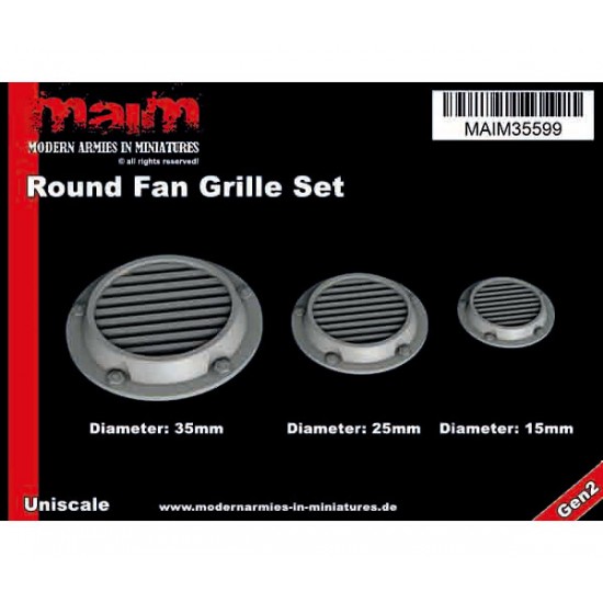 1/35 Round Fan Grille Set (3pcs)