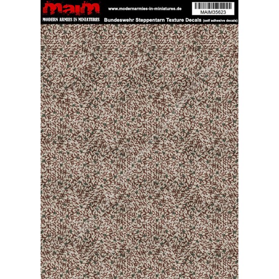 1/35 - 1/24 Bundeswehr Steppentarn Texture Decals (self adhesive, 24cm x 17cm)