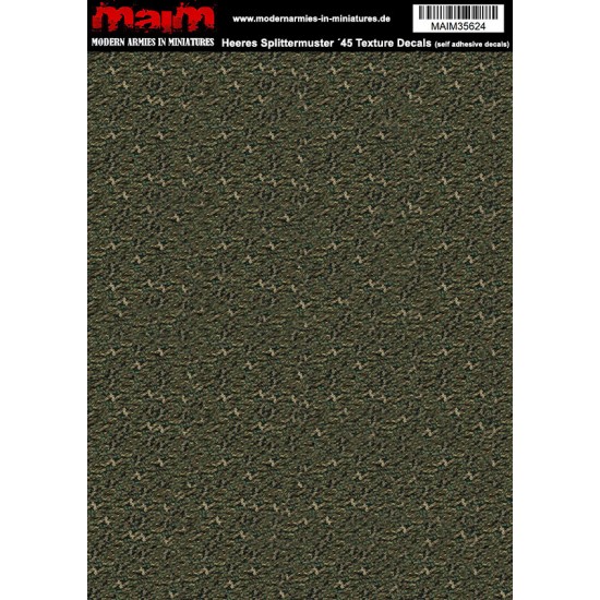 1/35 - 1/24 Heeres Splittermuster '45 Texture Decals (self adhesive, 24cm x 17cm)