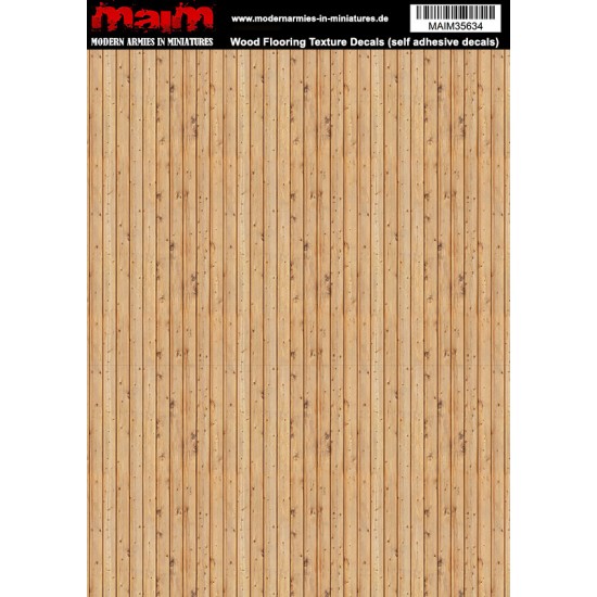 1/35 Wood Flooring Texture Decals (self adhesive, 24cm x 17cm)