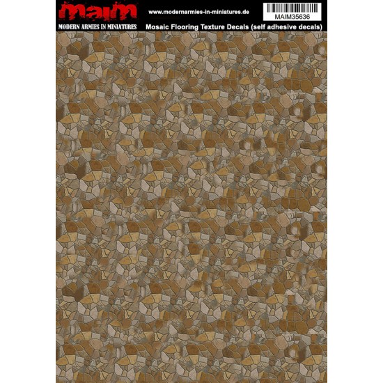 1/35 Mediteran Mosaic Flooring Texture Decals (self adhesive, 24cm x 17cm)