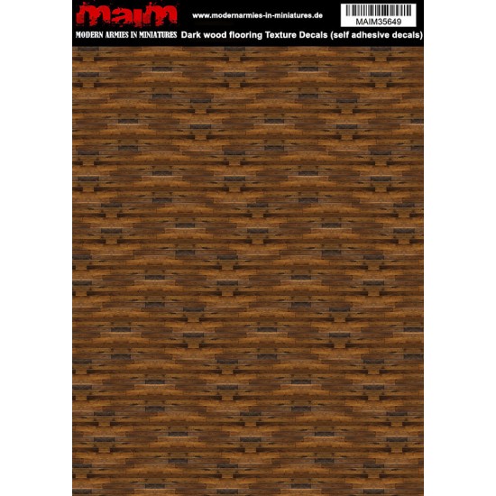 1/35 Dark Wood Flooring Texture Decals (self adhesive,24cm x 17cm)