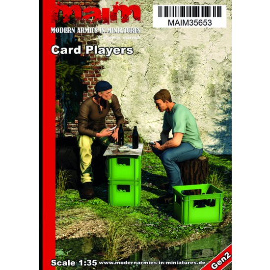 1/35 Card Players (2 resin figures w/sticker)