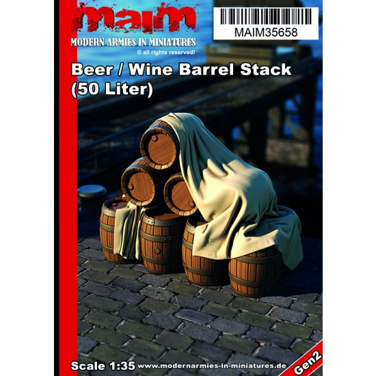 1/35 Beer/Wine Barrel Stack #50 Liter (resin)