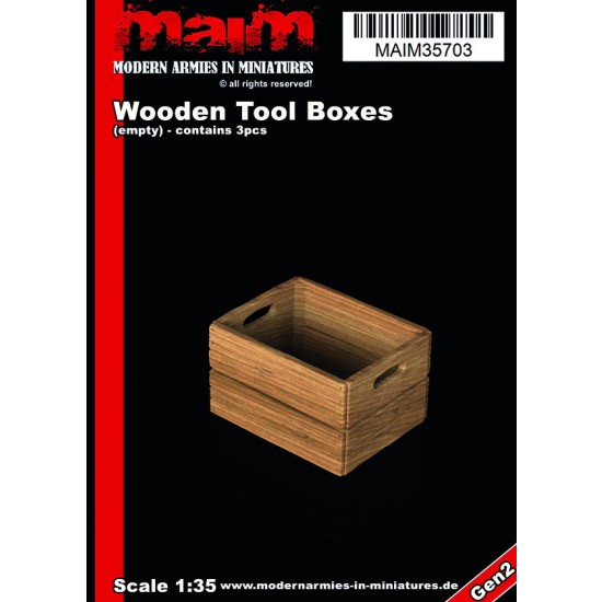 1/35 Wooden Tool/Fruits Boxes (3pcs)