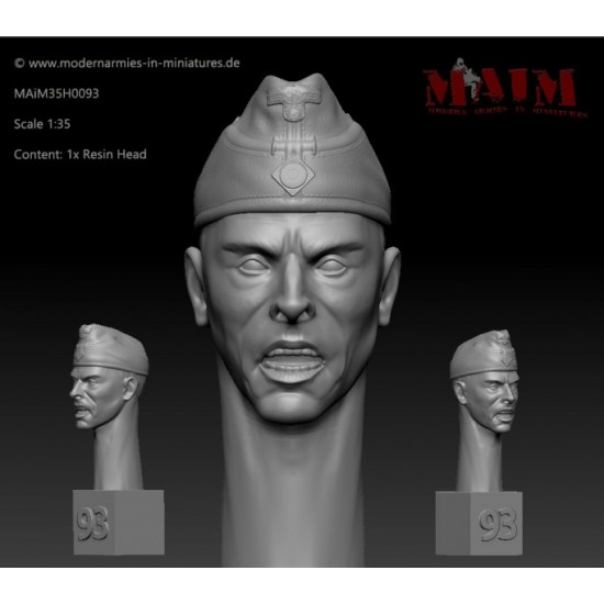 1/35 German Wehrmacht Head w/Schiffchen: Talking Impression #0093 (1pcs)
