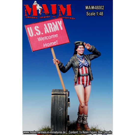 1/48 Pin-Up Girl "US Army, Welcome Home!" (1 Figure)