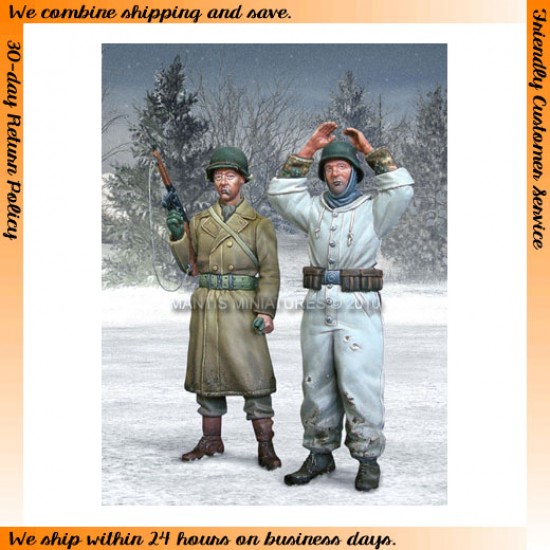 1/35 Hands up! US Infantryman & German POW - Ardennes 1944 (2 figures)