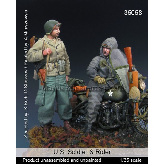 1/35 US Soldier & Rider for Miniart kit (2 figures)