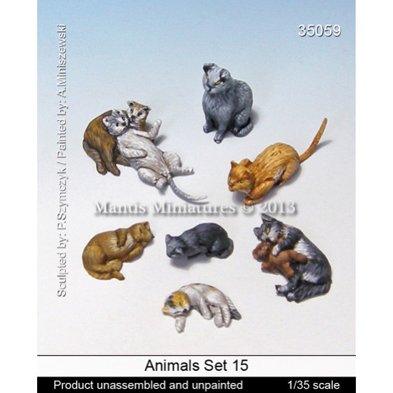 1/35 Animals Set 15 - Cats (8 cats)
