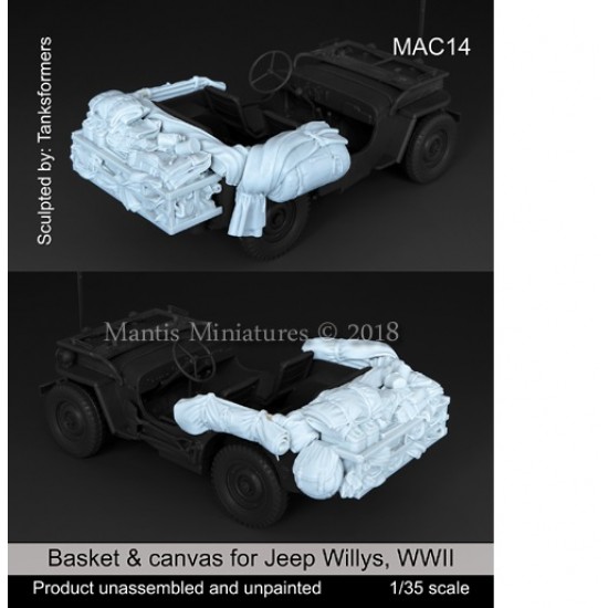 1/35 Jeep Willys Basket & Canvas for Tamiya kits