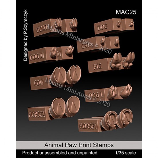 1/35 Animal Paw Print Stamps