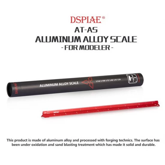 Aluminum Alloy Scale Ruler for Modellers (1/144, 1/100, 1/72, 1/48, 1/35, 1/24)