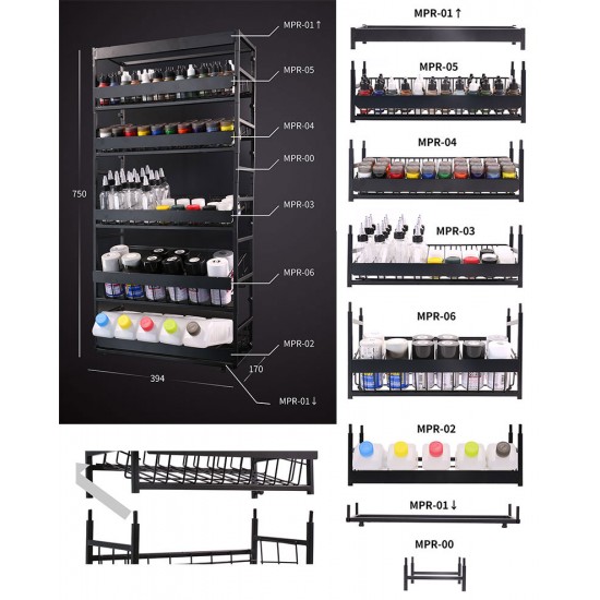 Dspiae Paints Rack for Vallejo, AK-Interactive | BNA Model World