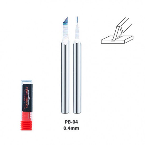 0.4mm Tungsten Steel Push Broach (Chisel) Shank Dia: 3.175mm