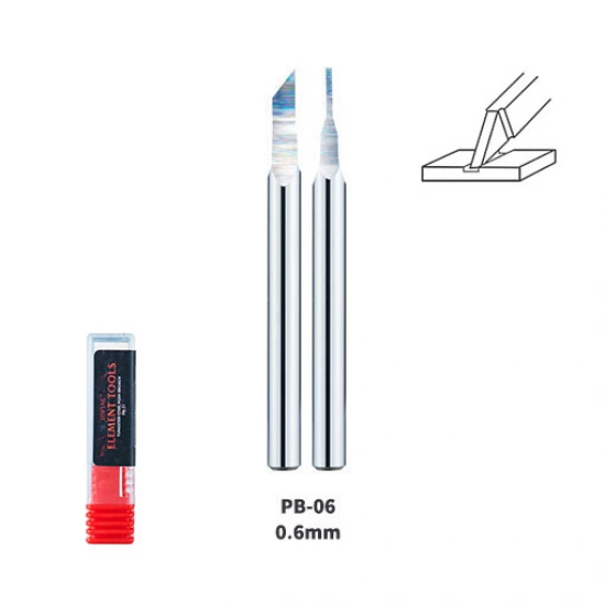 0.6mm Tungsten Steel Push Broach (Chisel) Shank Dia: 3.175mm